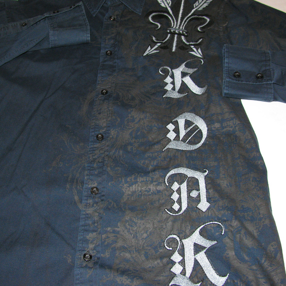 Roar Shirt Long Sleeve LARGE Mens Embroidered - Picture 2 of 7